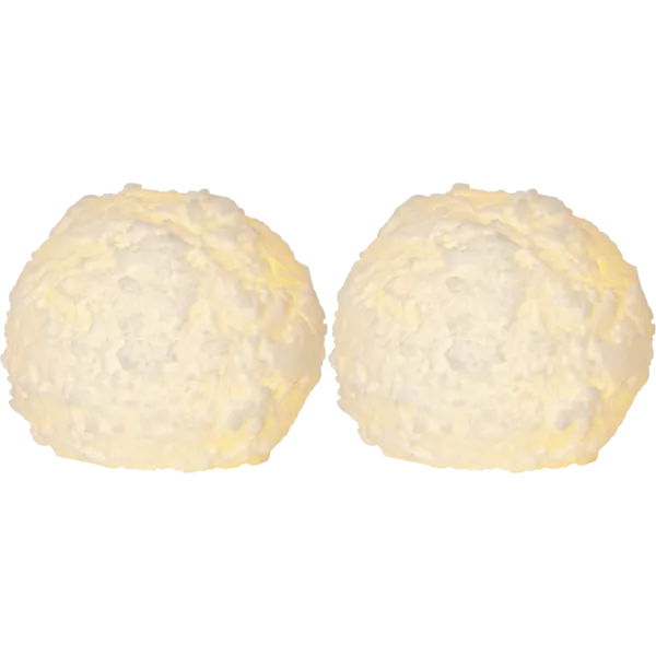 Belysning Jul snøball 2-pakning vokslys LED