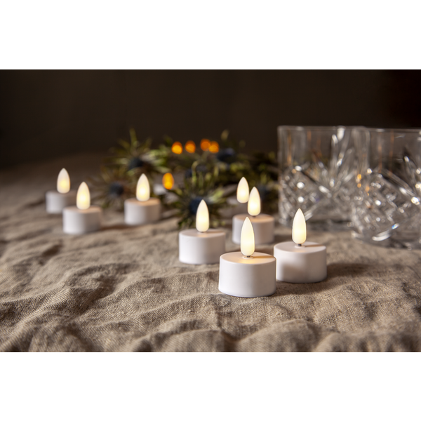 Stearinlys LED Telys 2-pakning Flamme 3,8x5 cm