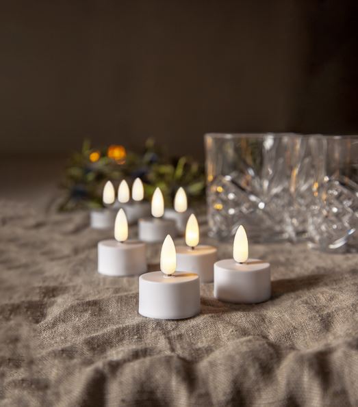 Stearinlys LED Telys 2-pakning Flamme 3,8x5 cm