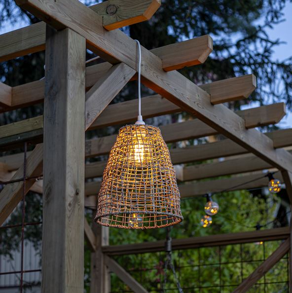 Div. Hagebelysning Lampeskjerm + ledningsstativ for utendørs 33 cm