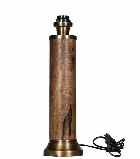 Bordlampe Søyle Antikk Messing 41 cm