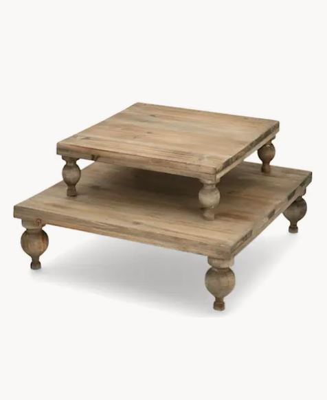 Dekorativt Piedestalbord Mørkebrun 2-pak 40/30 cm På lager: Uke 37