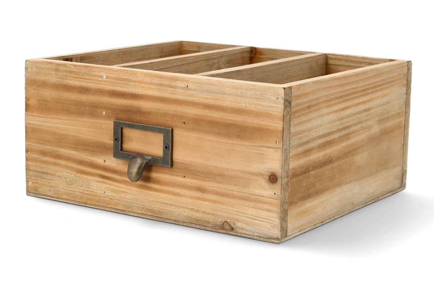 Dekorative Esker Trälåda Beiset Tre 26x24x12cm