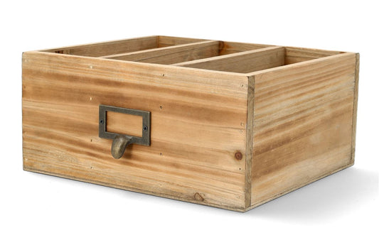 Dekorative Esker Trälåda Beiset Tre 26x24x12cm