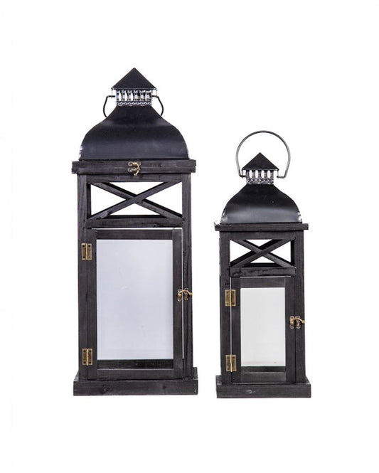 Lyslykt 2-pakke Tilda svart