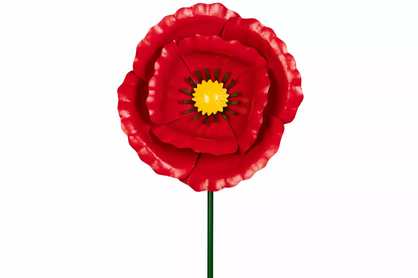 Hagedekorasjon Hagepynt 2-pakk Valmue Metal Red 132 cm