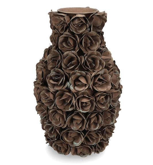 Dekorativ Vase Ofelia Blomstrande Brun Ø20x30cm Metall