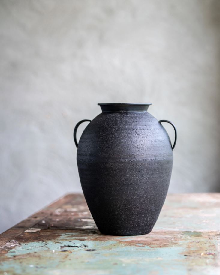 Blomsterpotte Blomsterkrukke Urne Metall 27x28x34cm