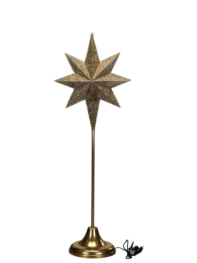 Belysning Jul Gulvlampe Stjerne 140 cm Guld