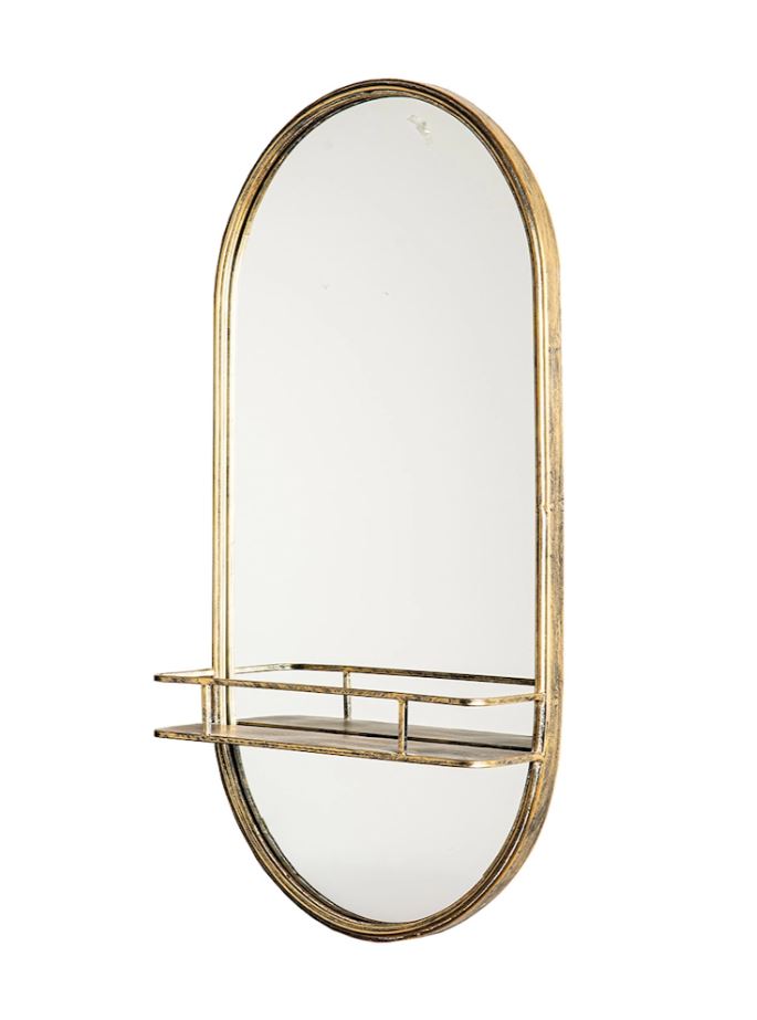 Veggspeil 45x13x88cm antikk gull