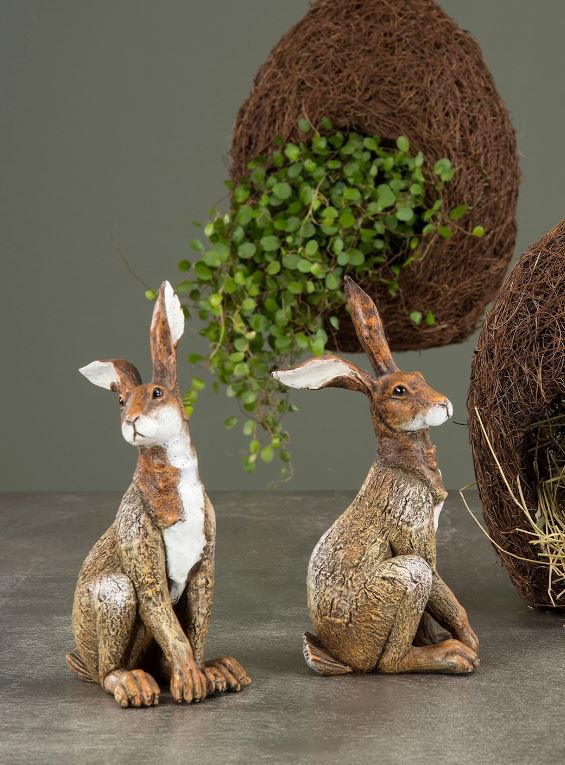 Påskepynt Hare 21 cm 2-pakning