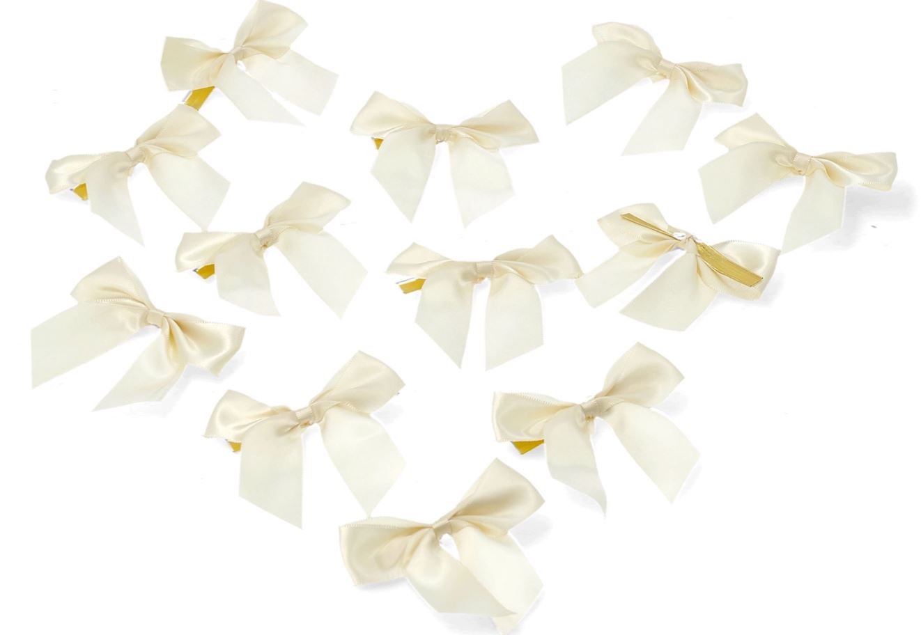 Påskepynt Rosettsatin Små Hvite 25-pakning