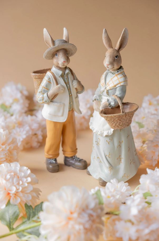 Påskepynt Kaninpar Utflukt Mix 31 cm