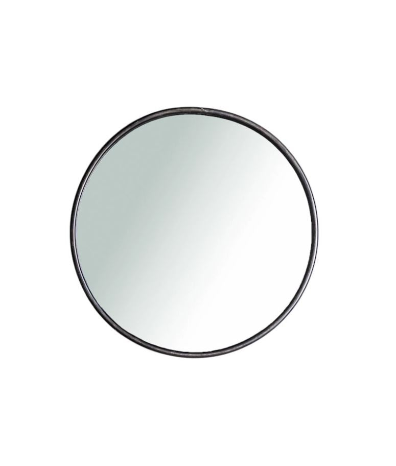 Veggspeil Elbe Ø50cm svart metall