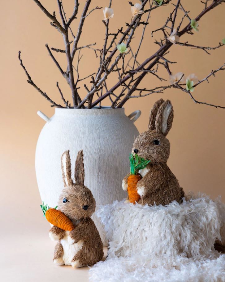 Påskepynt Kaniner Gulrot 2-pakning Mix