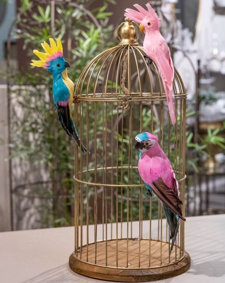 Dekorasjon Kakadue 28 cm 2-pakning