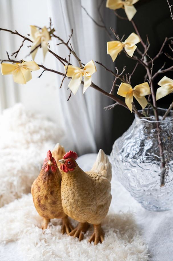 Påskepynt Rosett satin Små Gul 25-pakning