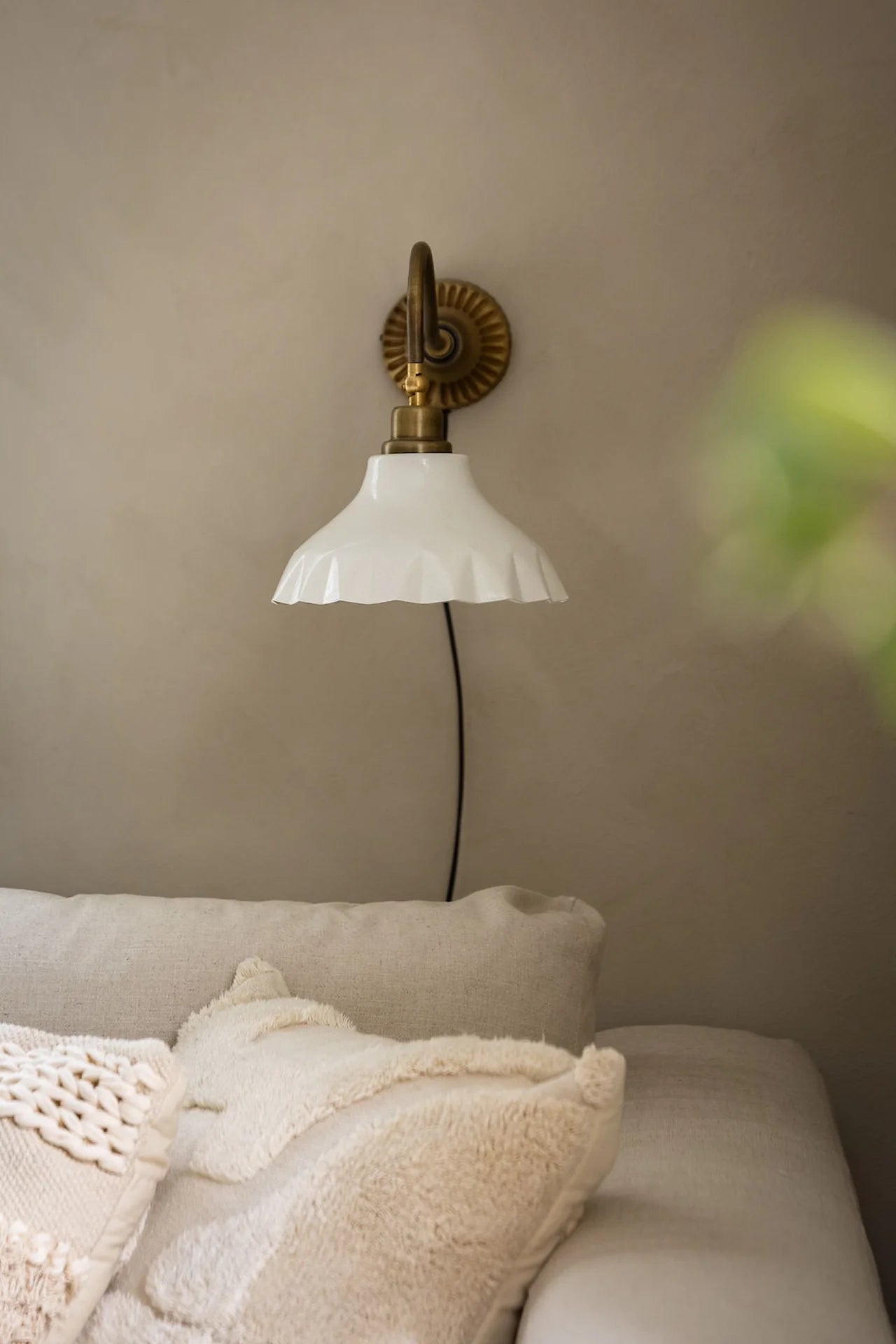Vegglampe Lorens 27 cm Hvit