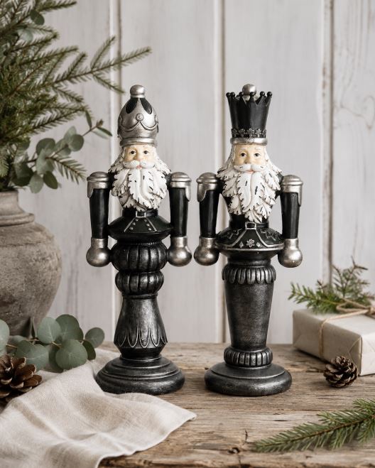 Juledekorasjon Nøtteknekker Grønn Mix 40cm 2-pack