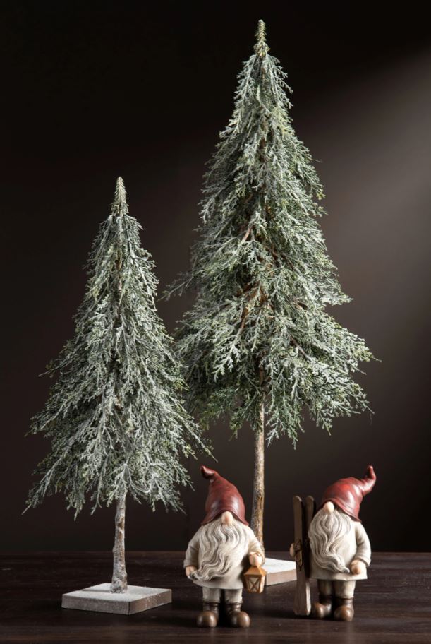 Innendørs julepynt Nisse 2-pakning Ski/Lykt Mix 10x8x18cm