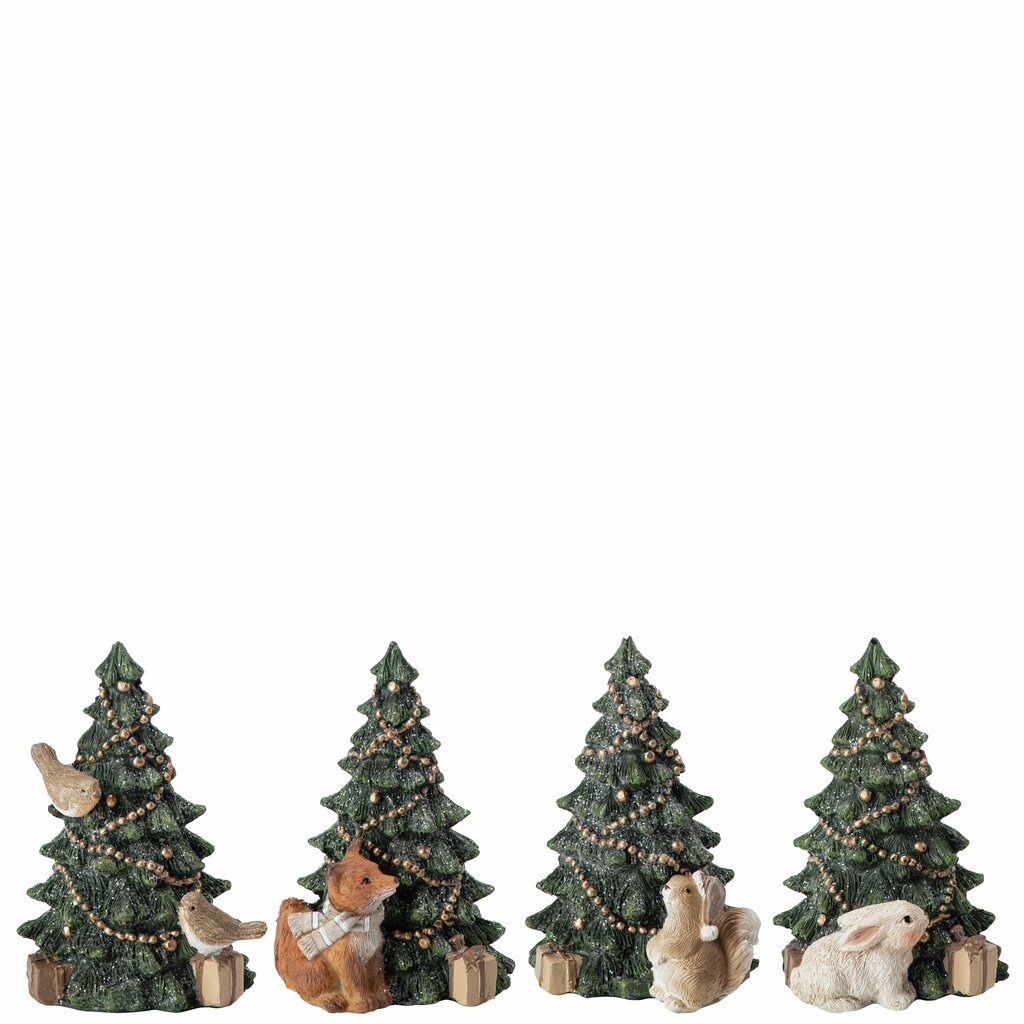 Innendørs julepynt Juletre med figur 4-pakning
