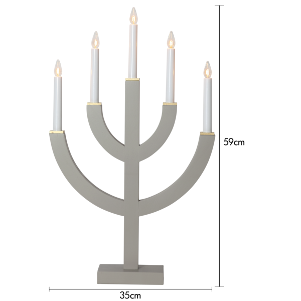 Adventslysestake ANNO 59 cm beige