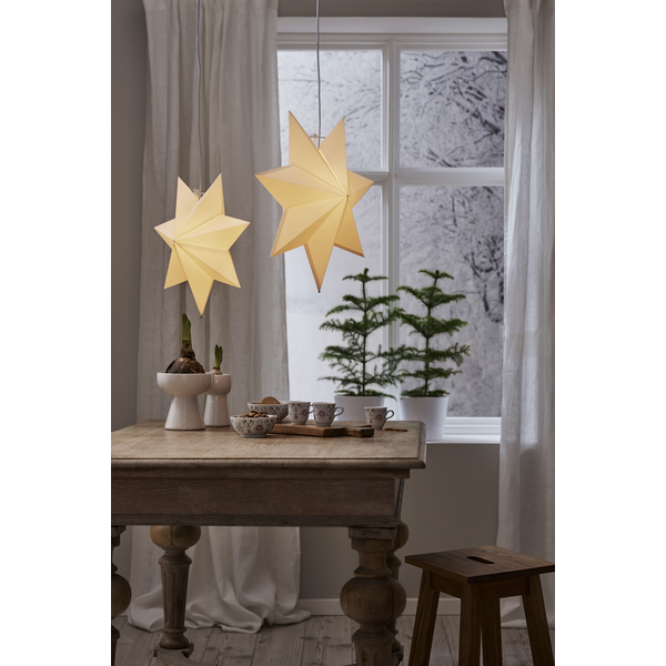 Adventsstjerne Papirstjerne Polar 40 cm hvit