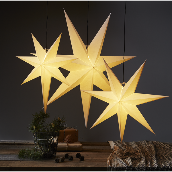 Adventsstjerne Papirstjerne Frozen hvit 140 cm