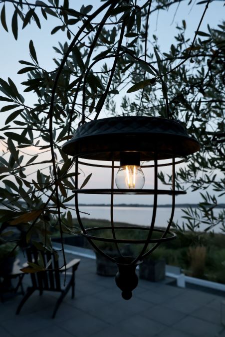 Hagebelysning Solcellelykt for hengende LED-lampe