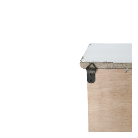 Veggskap med dør og hyller H61/L56/B19 cm creme