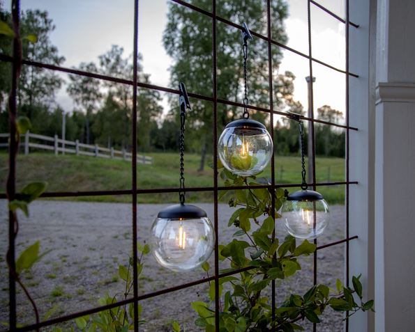 Hagebelysning Soldrevet Solcellsdekoration Globe 3-pack