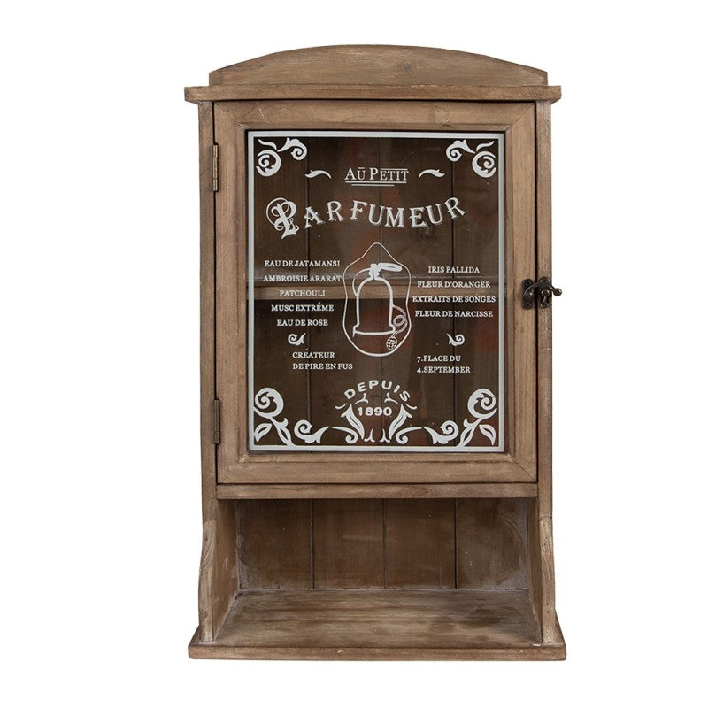 Veggskap DIV. Vintage 32x15x54 cm Brunt Treglass