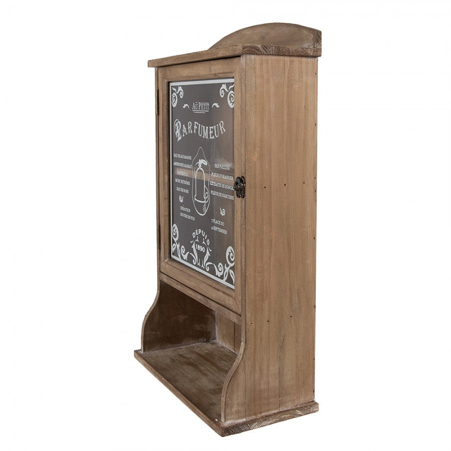 Veggskap DIV. Vintage 32x15x54 cm Brunt Treglass