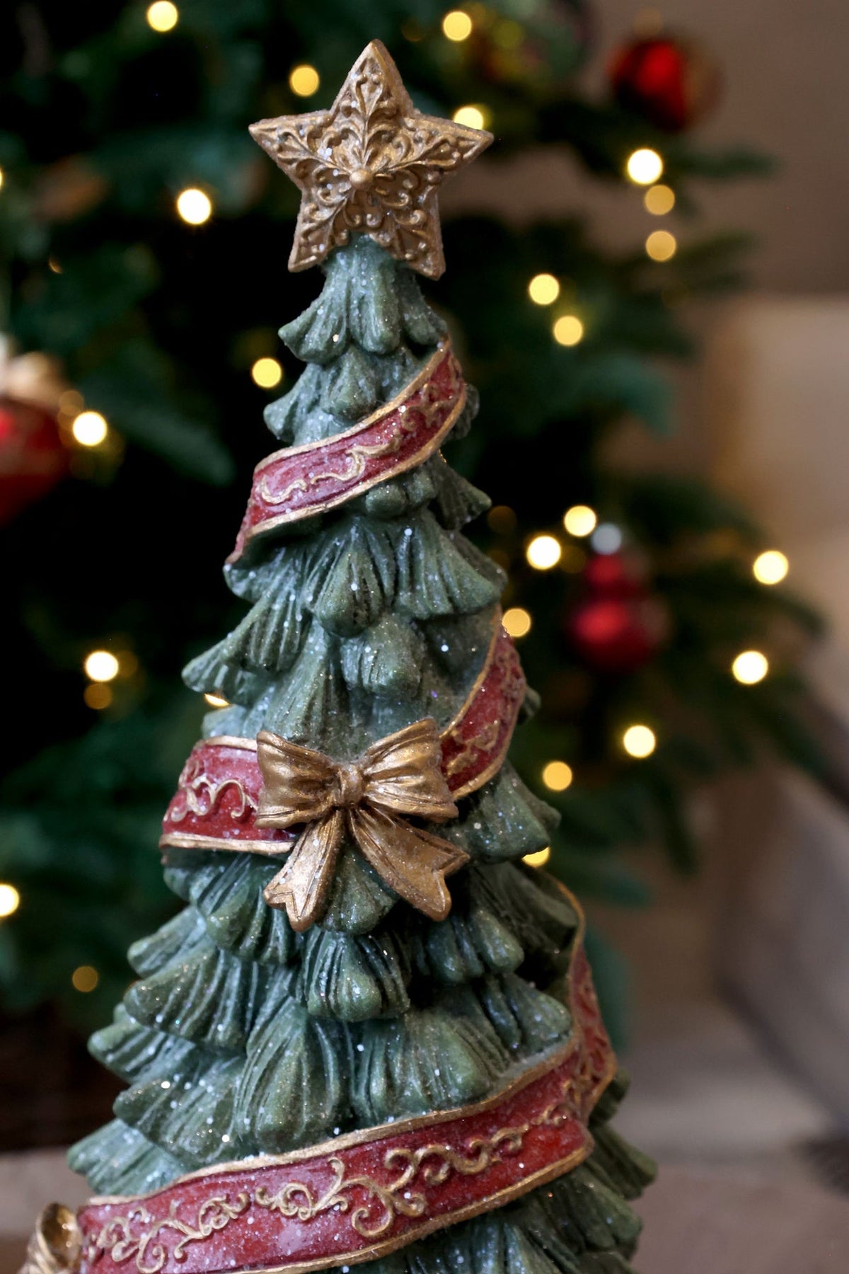 Innendørs Julepynt Noël juletre med bånd og sløyfer 40 cm