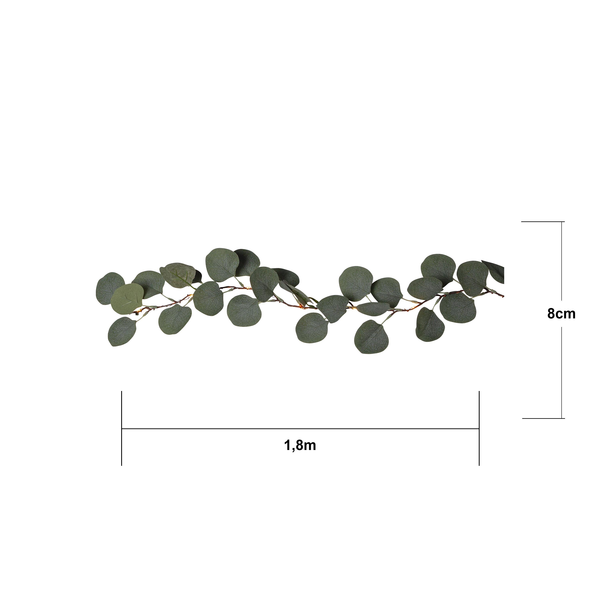 Batteridrevet belysning Girland Eucalyptus 180 cm