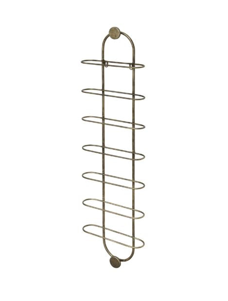 Vinstand Vinholder til vegg H109/L29/B9 cm messing