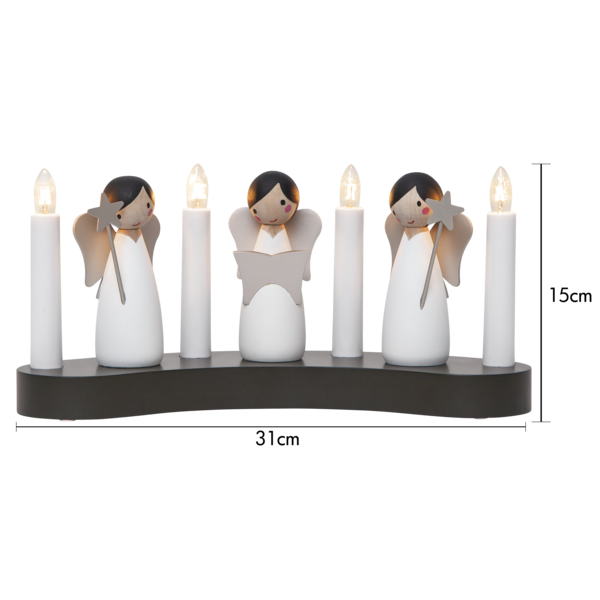 Adventslysestake Engel kor 31x15x8 cm