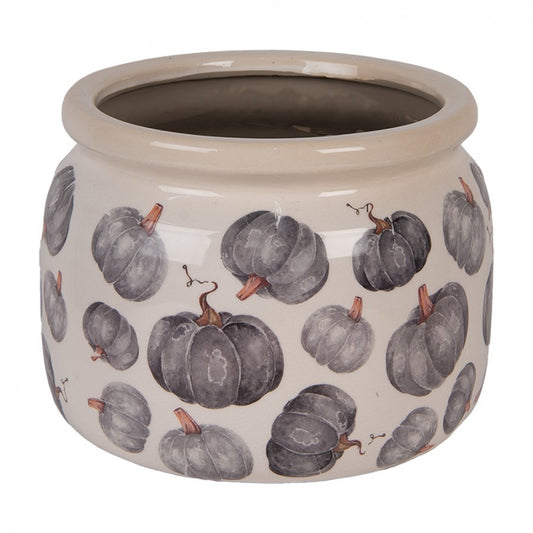 Blomsterpotter Blomsterkrukker Pumpe Ø 20x15 cm Beige Grå Keramikk