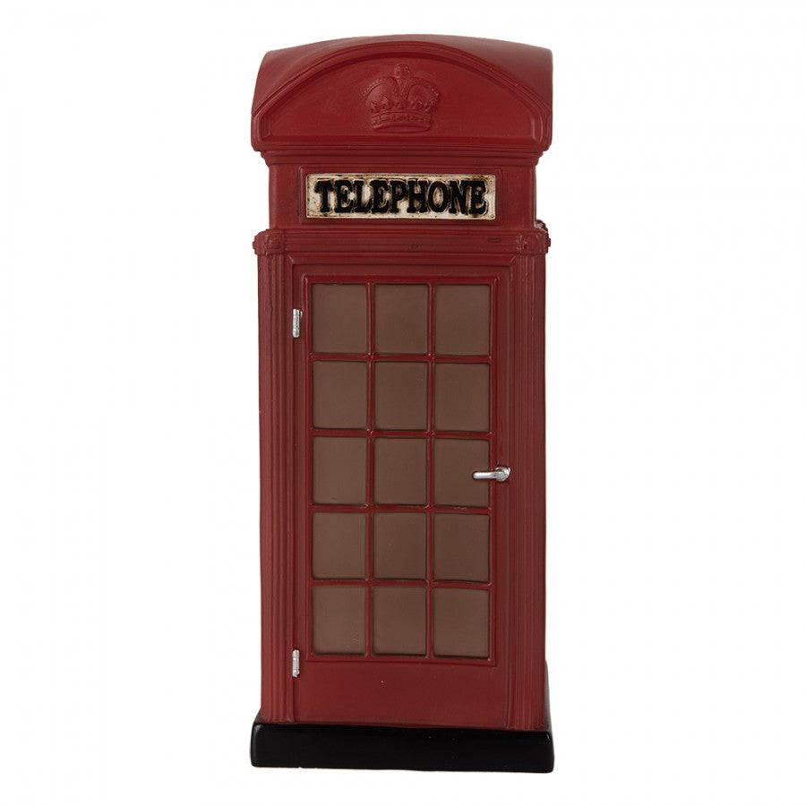 Bordlampe Telefonkiosk rød LED 23x10x10 cm