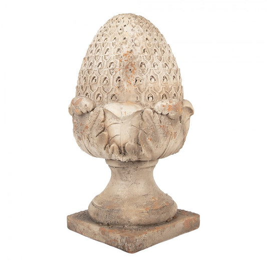 Dekorasjon ornament kjegle 45 cm beige keramikk