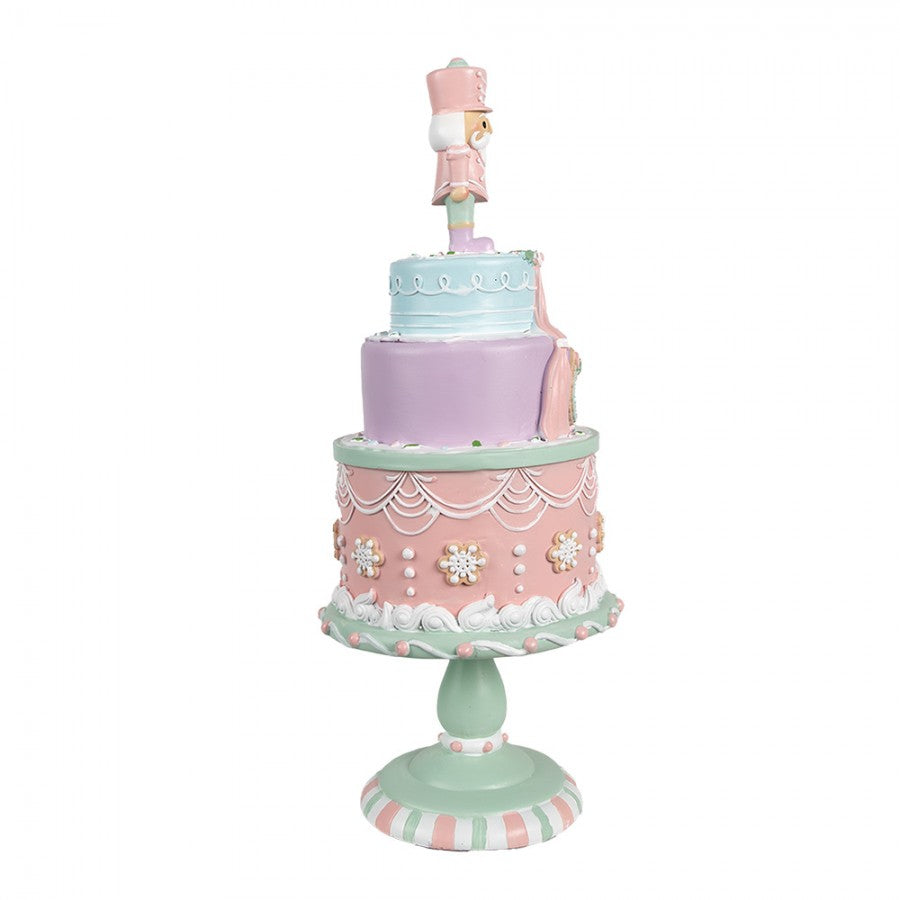 Juledekorasjon Nøtteknekker Kake 42 cm Pastell