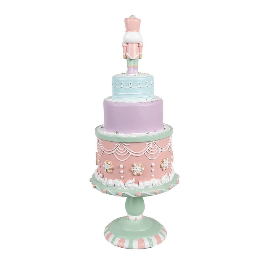 Juledekorasjon Nøtteknekker Kake 42 cm Pastell