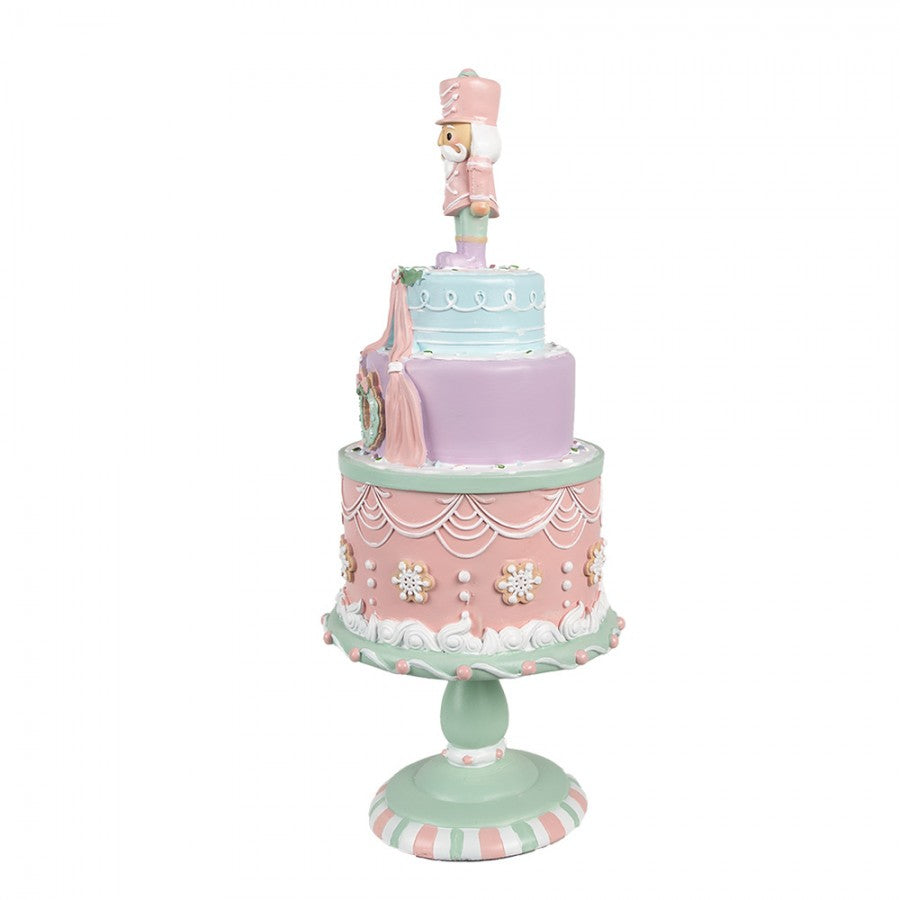 Juledekorasjon Nøtteknekker Kake 42 cm Pastell