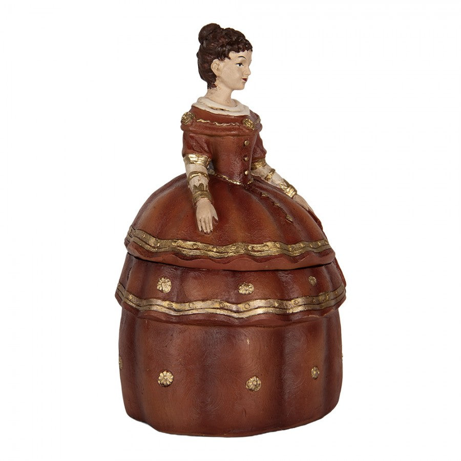 Dekorasjon Smykkeske Kvinne 19x16x29 cm Rød