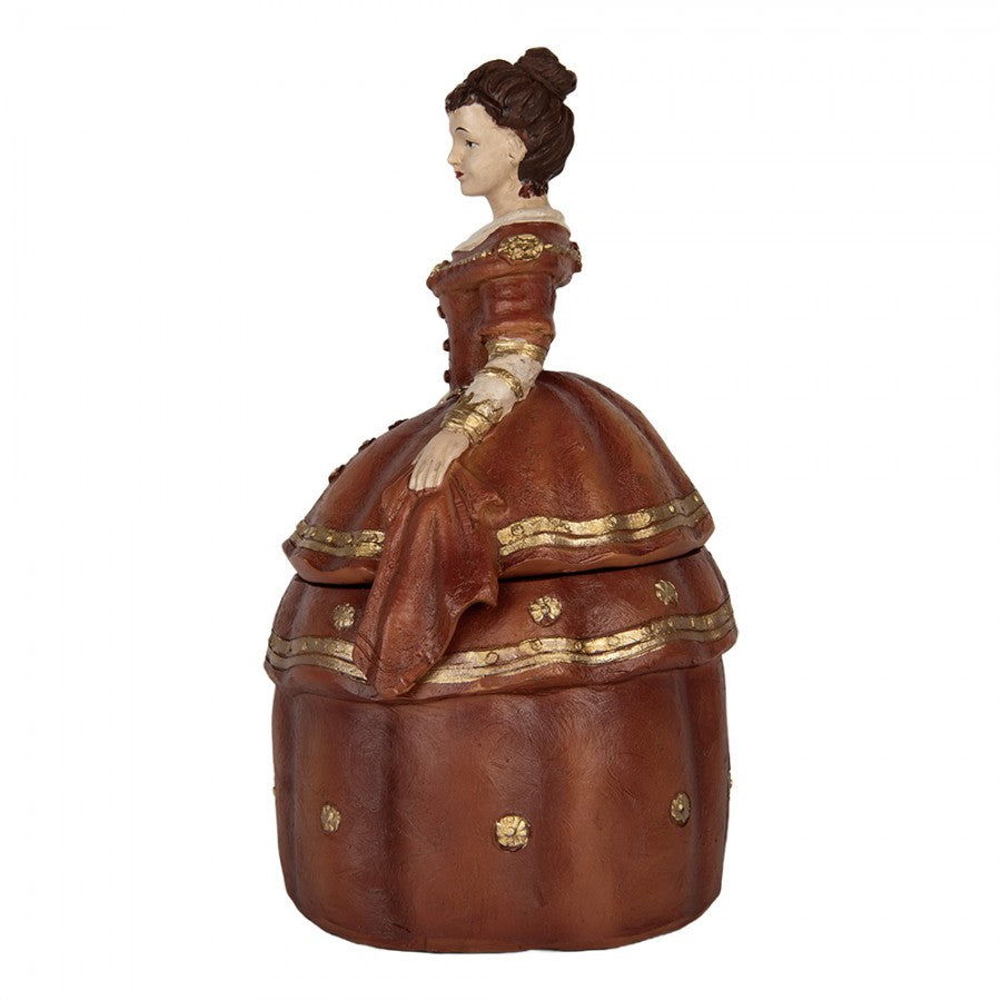 Dekorasjon Smykkeske Kvinne 19x16x29 cm Rød