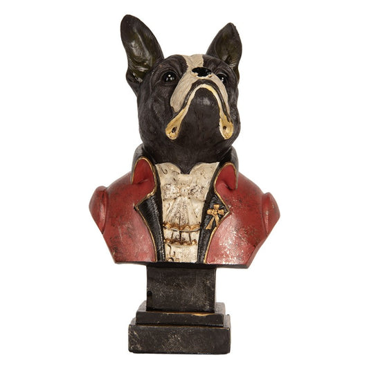 Dekorasjon bust hund 15x12x26 cm