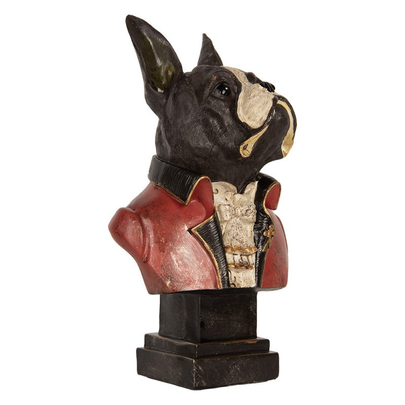 Dekorasjon bust hund 15x12x26 cm