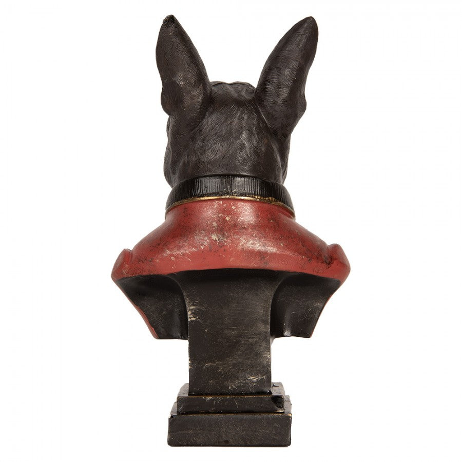 Dekorasjon bust hund 15x12x26 cm