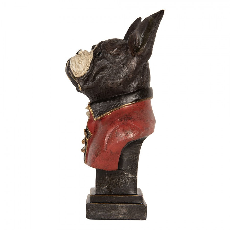 Dekorasjon bust hund 15x12x26 cm