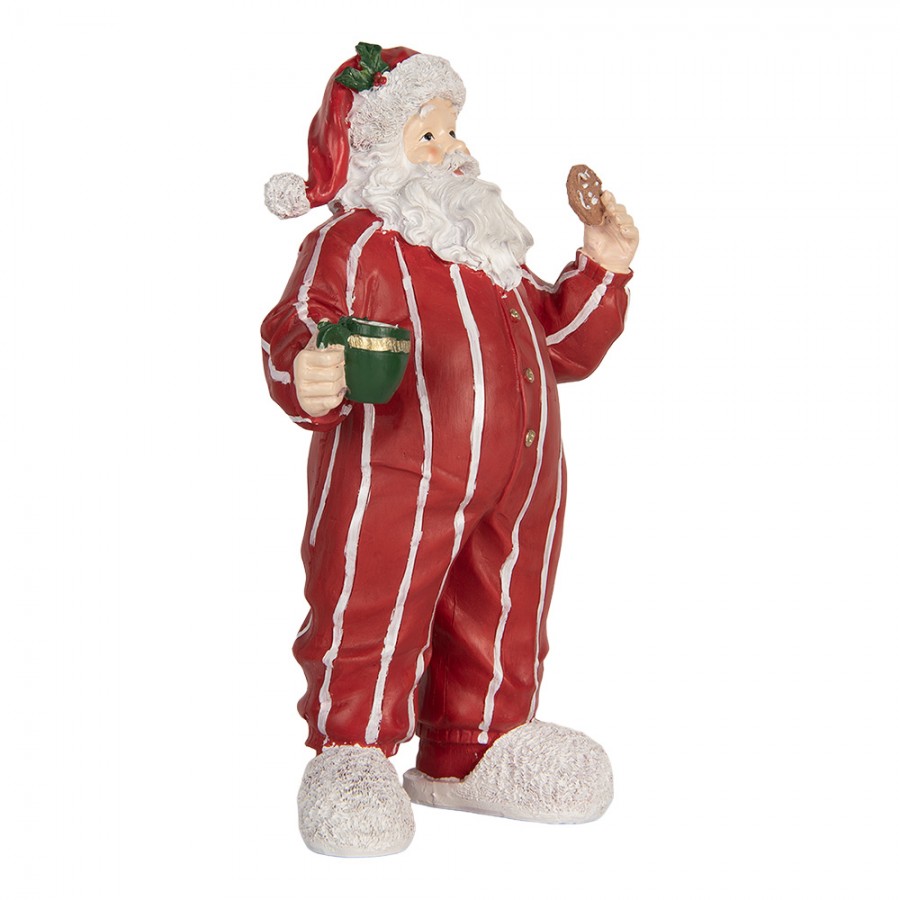 Innendørs julepynt Julenisse med pyjamas 31 cm
